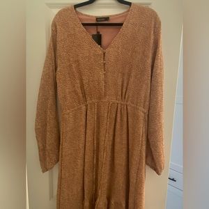 Large Tan & Blush Mikarose Dress "The Emory"